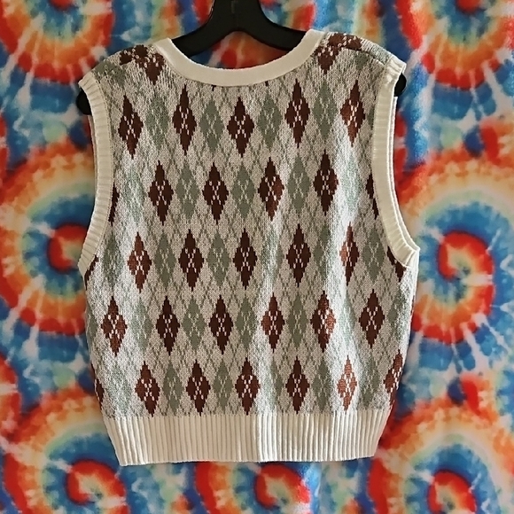 Rue21 Cream and Brown Knit Sweater Vest - Picture 3 of 3